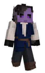 silver rust and black pearl Minecraft skin — Classic model — first worn by ManesJr
