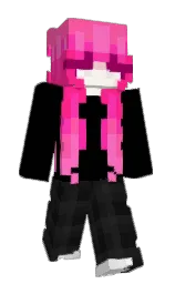 black and wild strawberry Minecraft skin — Slim model — first worn by oubliwan