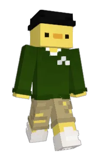 Front of Deeltz's skin