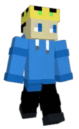 curious blue and black Minecraft skin — Classic model