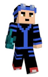 black and royal blue Minecraft skin — Slim model — first worn by nightflyr