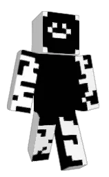 white and black Minecraft skin — Classic model