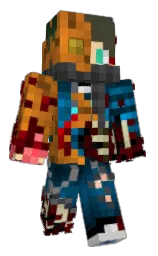 JumpX's Minecraft skin wearing the Copper cape