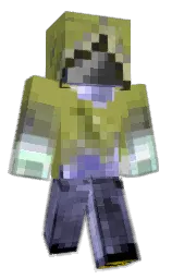 black and olive green Minecraft skin — Slim model