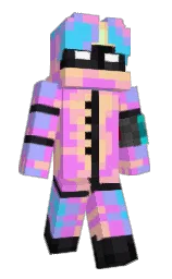 melrose and black Minecraft skin — Slim model — first worn by Zaviec