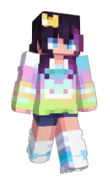 veemeow's Minecraft skin wearing the Aurora cape