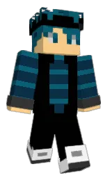black and atoll Minecraft skin — Classic model — first worn by Alucine