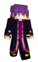 vivid violet and ebony Minecraft skin — Slim model — first worn by Lonelyzin7