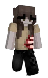 black and oil Minecraft skin — Slim model — first worn by allisdmPVC