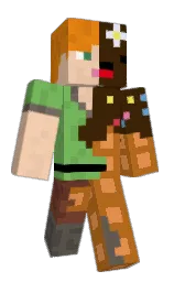 dark ebony and bourbon Minecraft skin — Classic model — first worn by Scipion5826