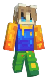 sea green and zest Minecraft skin — Classic model