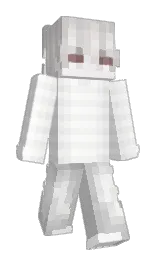 white and seashell Minecraft skin — Slim model — first worn by Strat3gy_