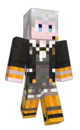 white and gray suit Minecraft skin — Classic model