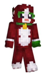 LettyK's Minecraft skin wearing the 15th Anniversary cape