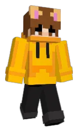 amber and cod gray Minecraft skin — Classic model