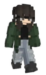 lunar green and heavy metal Minecraft skin — Slim model — first worn by meekabear