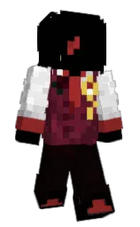 black and asphalt Minecraft skin — Slim model