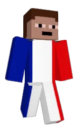 white and resolution blue Minecraft skin — Classic model