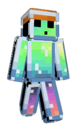 black and steel blue Minecraft skin — Classic model — first worn by Major4jesus
