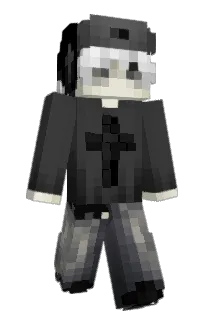 Front of burialsite's skin