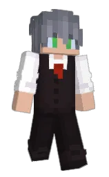 thunder and white Minecraft skin — Slim model