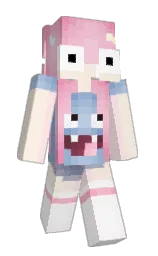 old lace and wisp pink Minecraft skin — Slim model — first worn by NotReze_