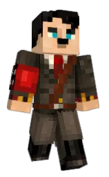 black and zeus Minecraft skin — Classic model — first worn by Belerion