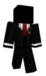 black and cod gray Minecraft skin — Classic model