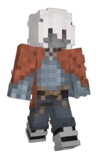 Front of Akromo's skin