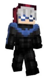 black and cod gray Minecraft skin — Slim model — first worn by spookysk1l5