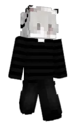 black and cod gray Minecraft skin — Slim model — first worn by Atekzito