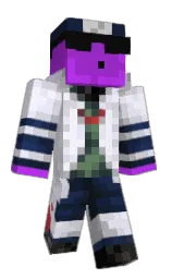 white lilac and magnolia Minecraft skin — Classic model — first worn by OptiKnofje