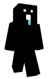 black and aquamarine blue Minecraft skin — Classic model