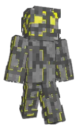 yellow and gray Minecraft skin — Classic model — first worn by Kiesel06
