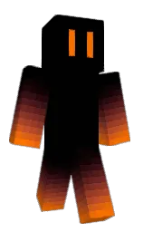 black and flush orange Minecraft skin — Classic model — first worn by TheRealSock33