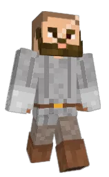 silver chalice and gray Minecraft skin — Classic model — first worn by Guerco
