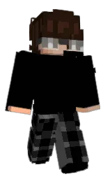 black and cod gray Minecraft skin — Classic model