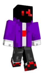 black and purple Minecraft skin — Classic model
