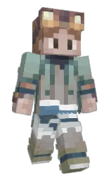 pewter and summer green Minecraft skin — Slim model — first worn by Lybur