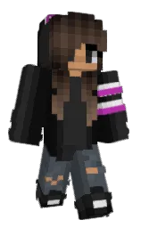 Krlyta's Minecraft skin wearing the Cherry Blossom cape