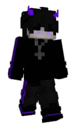 black and cod gray Minecraft skin — Classic model — first worn by xSleepyTM