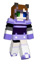white and biloba flower Minecraft skin — Slim model
