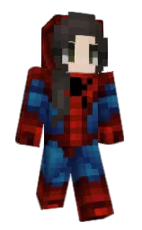 mahogany and dark burgundy Minecraft skin — Slim model