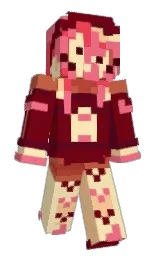venetian red and colonial white Minecraft skin — Slim model — first worn by Cone_Qr