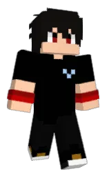 black and cod gray Minecraft skin — Classic model