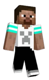 almostalive96's Minecraft skin wearing the Purple Heart cape