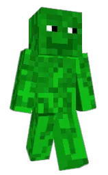 malachite and white Minecraft skin — Classic model