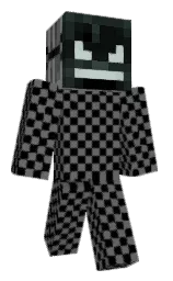 black and dove gray Minecraft skin — Classic model