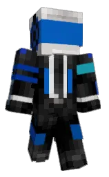 black and cod gray Minecraft skin — Classic model — first worn by Jirik0007
