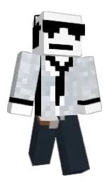 white and ebony clay Minecraft skin — Classic model